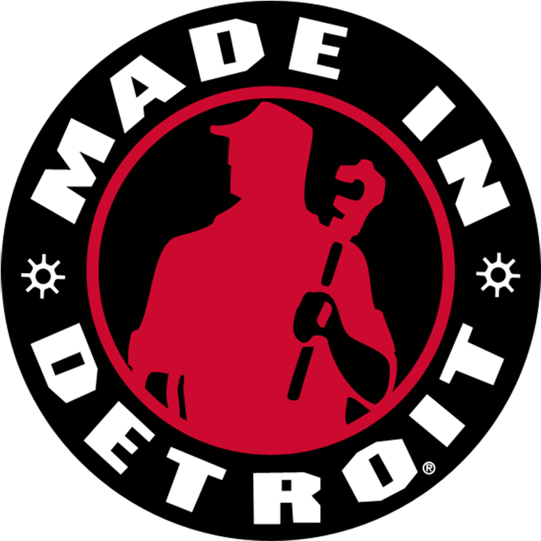 Mid 4" Stickers - Wall Decal: Made In Detroit Logo, 89x89cm. (822x1000), Png Download
