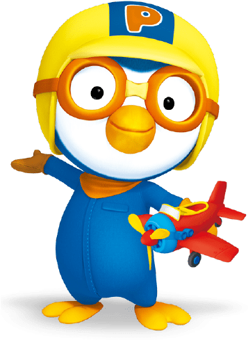 Pororo Holding A Toy Plane Png - Pororo And Friends Png (368x509), Png Download
