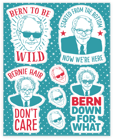 Bernie Sanders Party Stickers - Sticker (484x484), Png Download