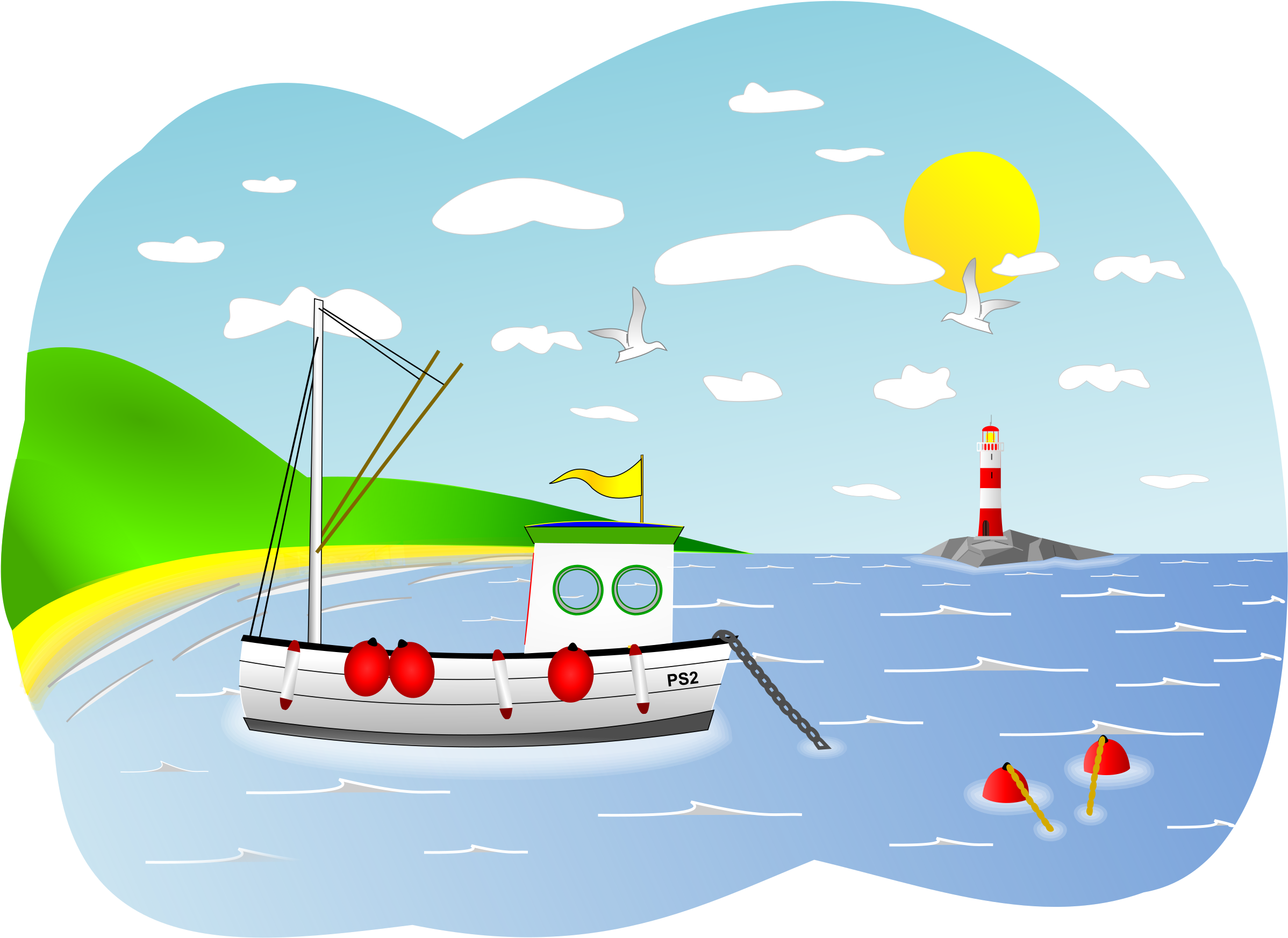 Boat Clipart Beach - My Travel Diary: Kids Travel Journal [book] (2400x2400), Png Download