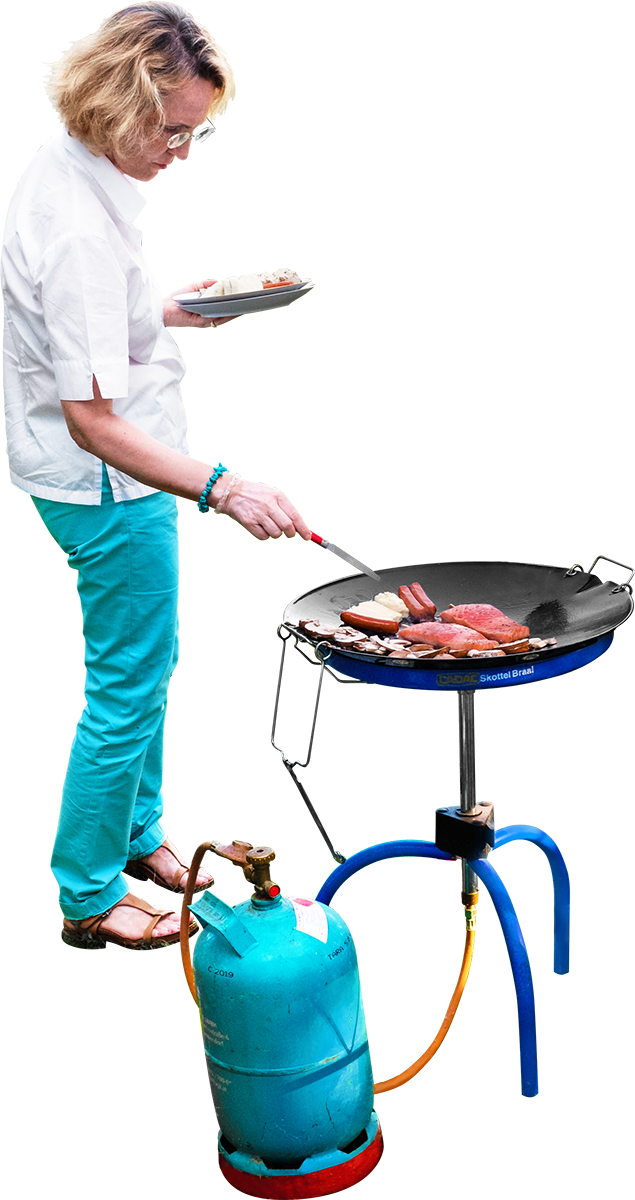 #329 - Skalgubbar - Cut Out People Bbq (635x1200), Png Download