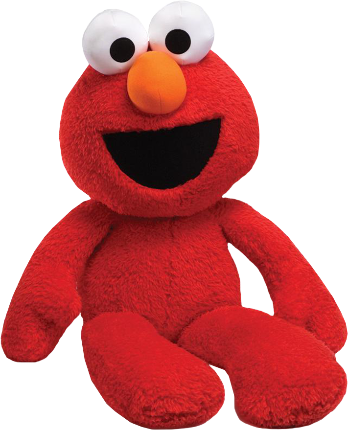 Sesame - Gund Sesame Street Elmo Jumbo Take A Long (711x879), Png Download