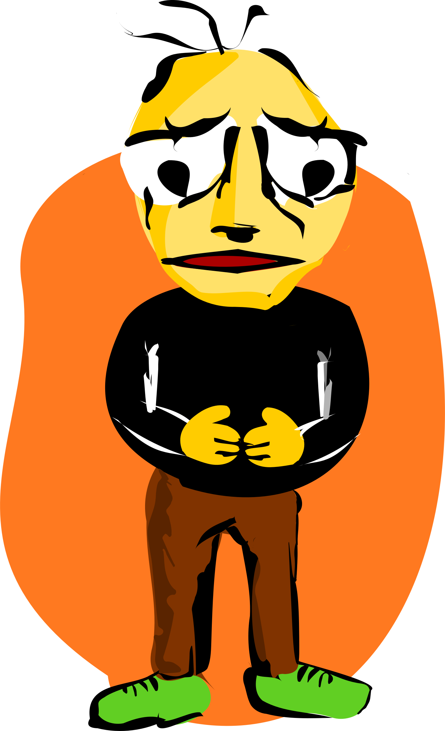 This Free Icons Png Design Of Sad Man With Open Stance (1460x2400), Png Download