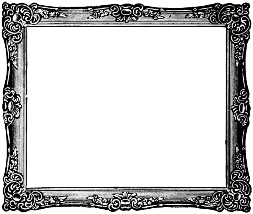 Free Png Vintage Frame Image Png Images Transparent - Vintage Picture Frame Clip Art (850x718), Png Download