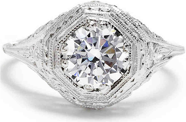 Sylvie Collection Split Shank Diamond Engagement Ring (800x500), Png Download