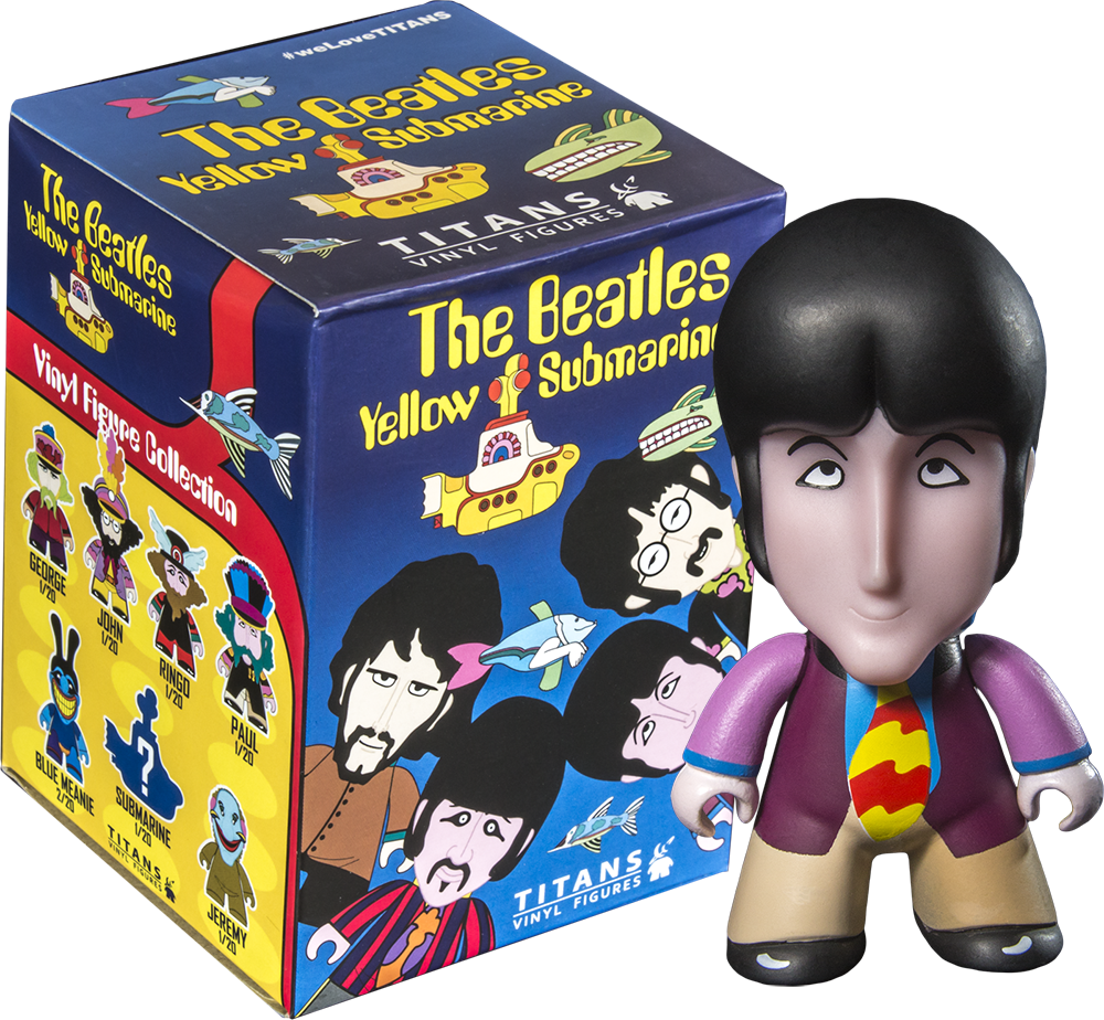 Yellow Submarine Titans Vinyl Figures - Beatles Yellow Submarine Singles (1000x924), Png Download