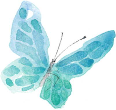 Butterfly Love Watercolor (402x383), Png Download