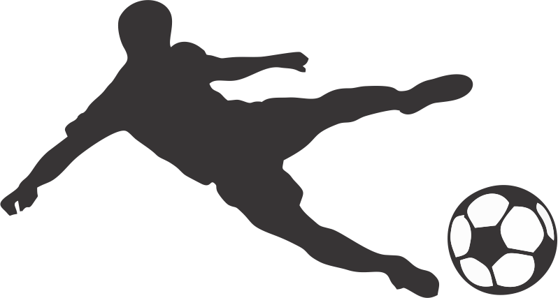 Gol Futbol Png - Soccer Player Silhouette Png (798x427), Png Download
