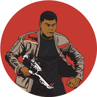 Star Wars The Force Awakens Mystery Collection Finn (450x450), Png Download