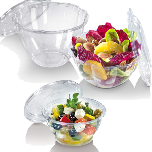 Round Salad Bowls - Coupelle En Plastique, 700 Ml - Coupelle (500x500), Png Download