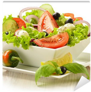 Vegetable Salad Bowl Isolated On White Wall Mural • - Magikware Stainless Steel Lemon Squeezer, 1-piece (silver) (400x400), Png Download
