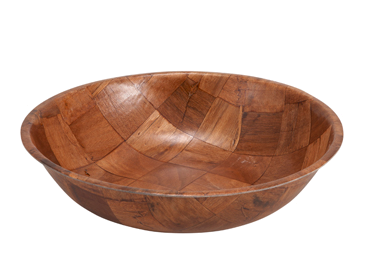 Wwb-5 Winco - Salad Bowl - Winco Woven Wood Salad Bowl 14 Inch (376x338), Png Download