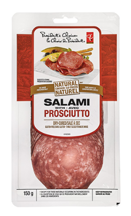 Pc Dry-cured Natural Choice Salami With Prosciutto - President's Choice (420x420), Png Download