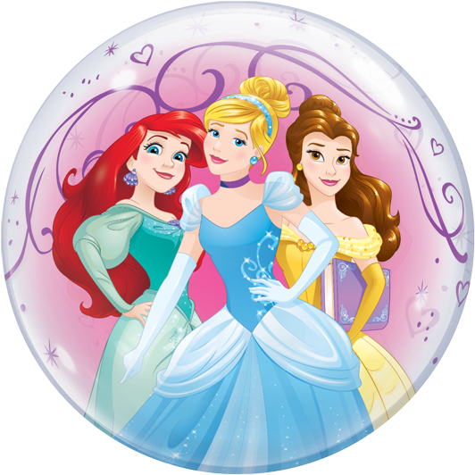 Disney Princess Group 22" Bubble Balloon - Imagenes Las Princesas De Disney (549x549), Png Download
