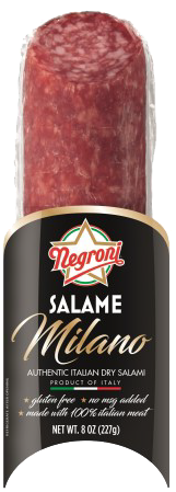 Salame Milano 8 Ounce - Negroni Speck Dry Cured Smoked Ham (378x682), Png Download