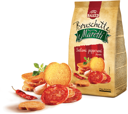 Salami Pepperoni - Bruschette Maretti Png (544x476), Png Download