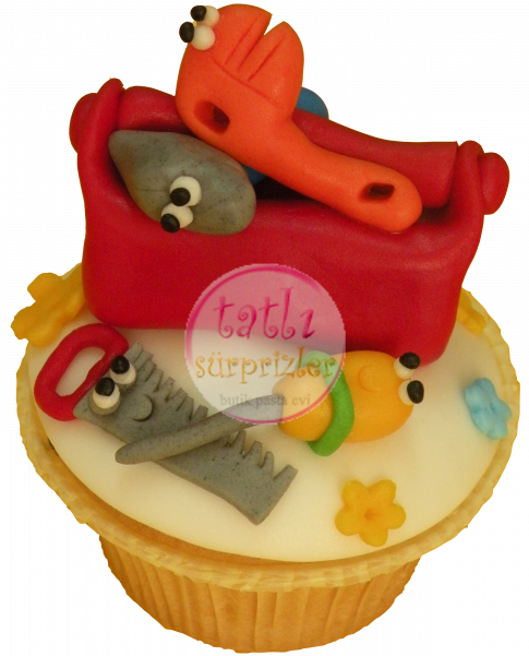 Handy Manny Cupcake - Kuchen (600x600), Png Download