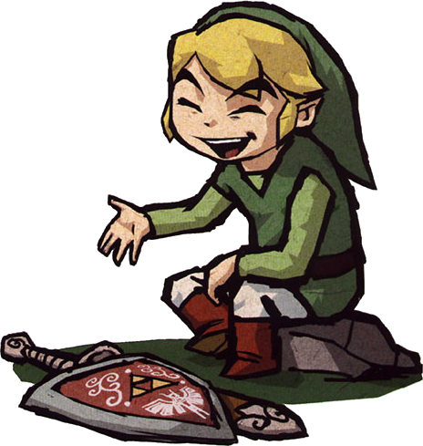 Link Wind Waker 8 - Link Wind Waker Official Art (464x489), Png Download