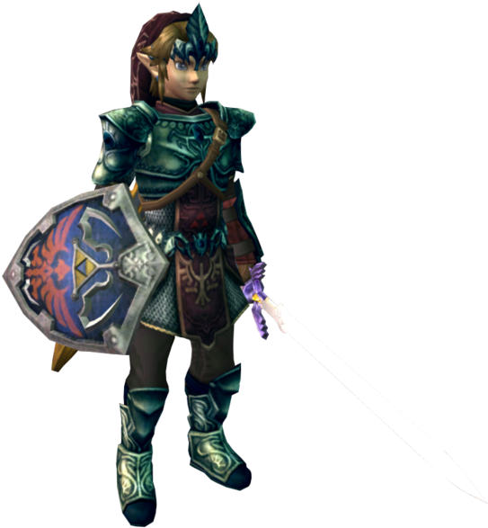Twilight Princess Tunics Magic Armor - Armadura Magica Zelda Twilight Princess (590x599), Png Download