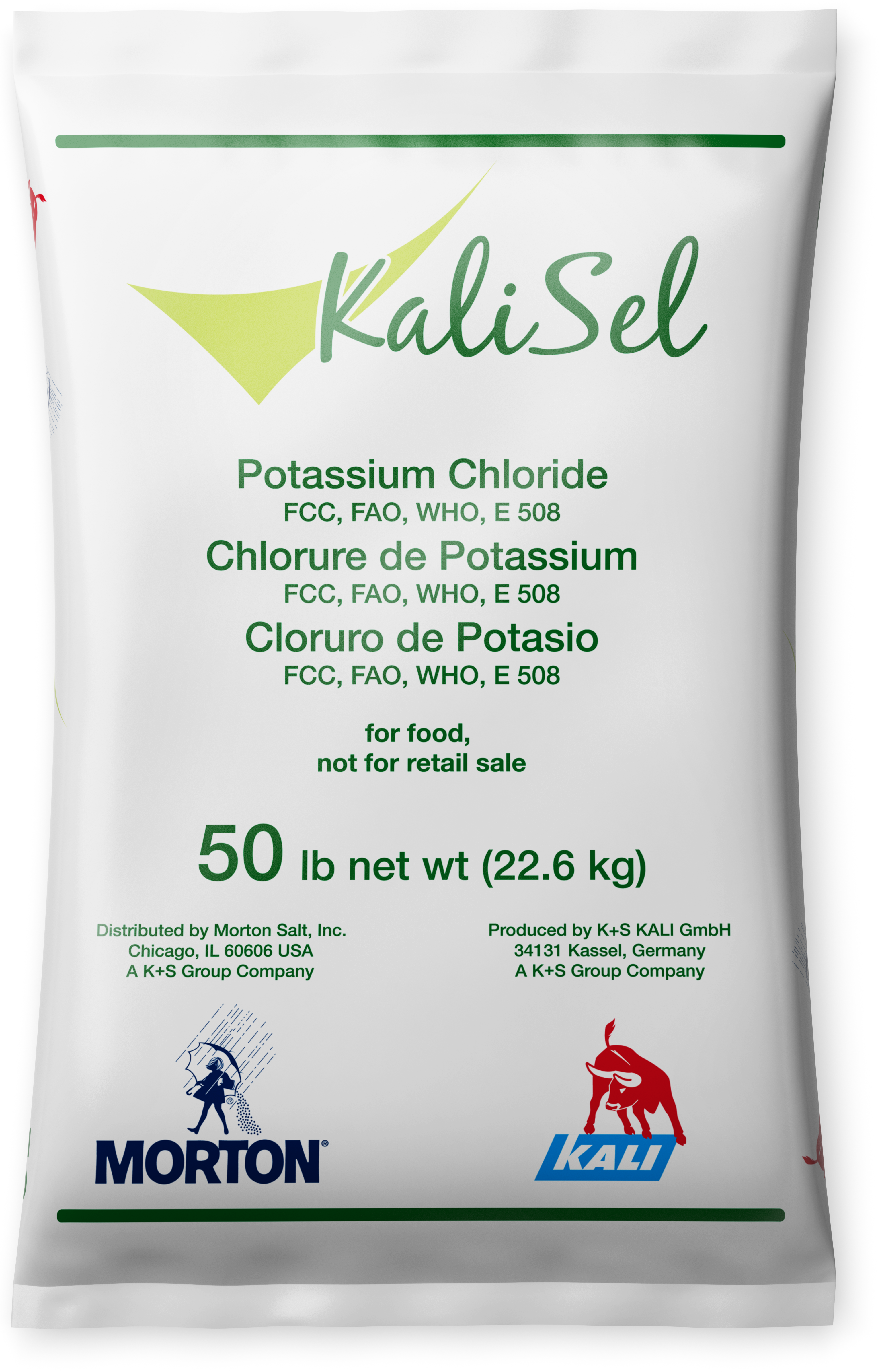 Kalisel Potassium Chloride Morton Salt Png Morton Salt - Potassium Chloride For Industrial Grade (3081x4803), Png Download