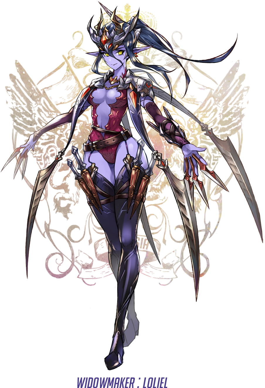 Loliel Overwatch Widowmaker, Overwatch Memes, Overwatch - Final Fantasy Overwatch (1000x1415), Png Download