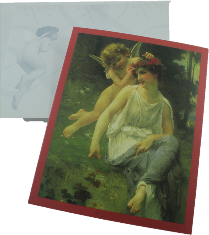 "venus And Cupid" By Guillaume Seignac, 1905 Note Card - Art Print: Seignac's Venus And Cupid, 35x24in. (750x858), Png Download