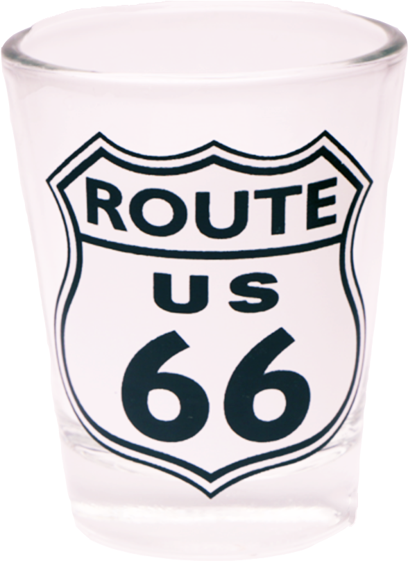 Route 66 Shot Glass - Route 66 Rectangle Sticker (1002x872), Png Download
