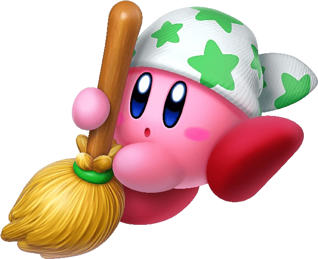 Cleaning - Kirby Star Allies Power (556x399), Png Download