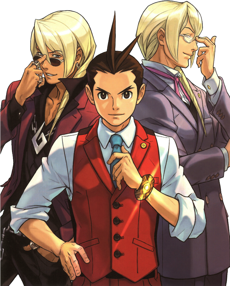 Klavier Apollo And Kristoph Magazine Cover - Ace Attorney Apollo Justice (767x963), Png Download