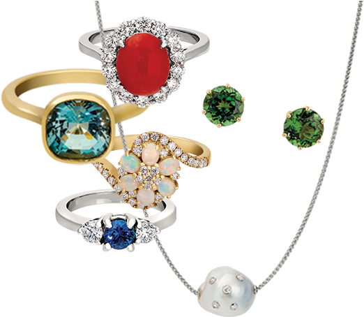 View Our Collection Of Gemstones & Pearls - Crystal (575x475), Png Download