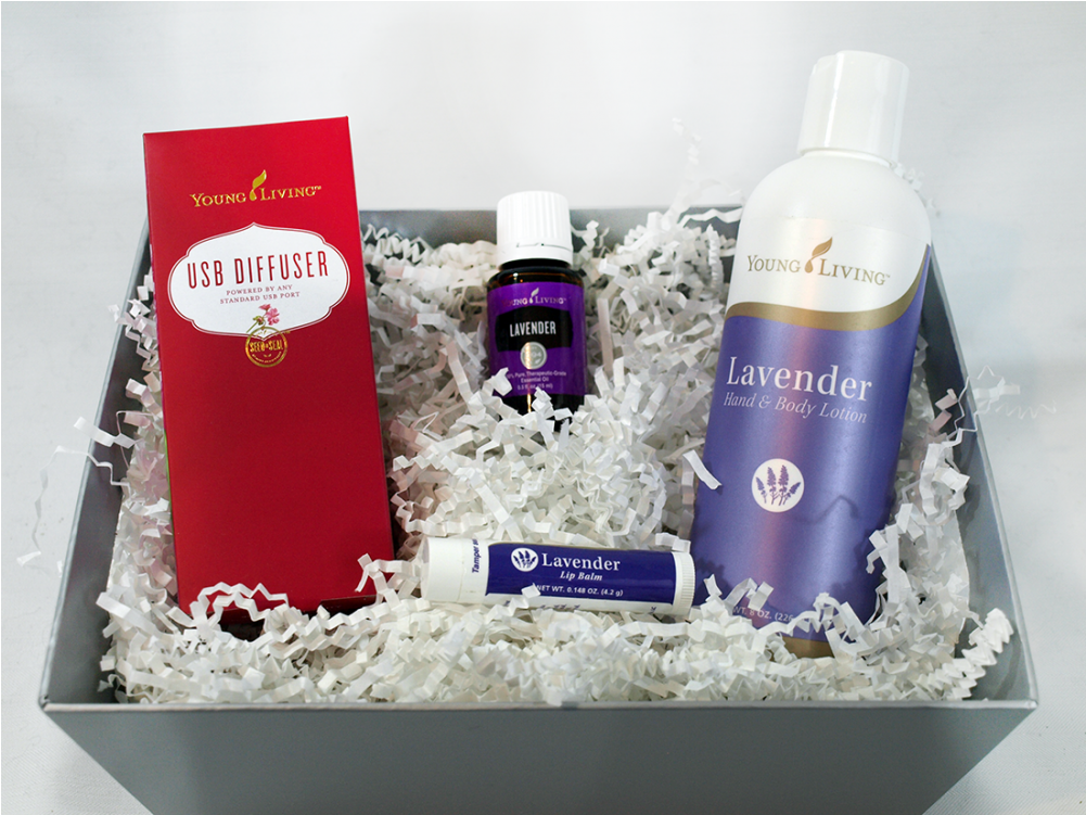 Young Living Essential Oil Gift Basket (1000x1000), Png Download