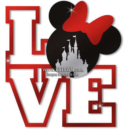 Love Disney Minnie Mouse Cartoon Heat Transfer - Sugarcoateddreams Personal Listing For Rose - Personalized (450x450), Png Download