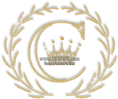 Hot Pure Gold Crown Hotfix Strass Design - Gold (450x450), Png Download