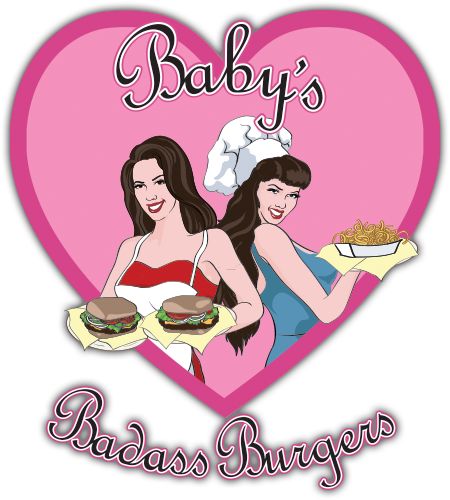 Baby's Badass Burgers - Babys Badass Burgers Logo (450x500), Png Download