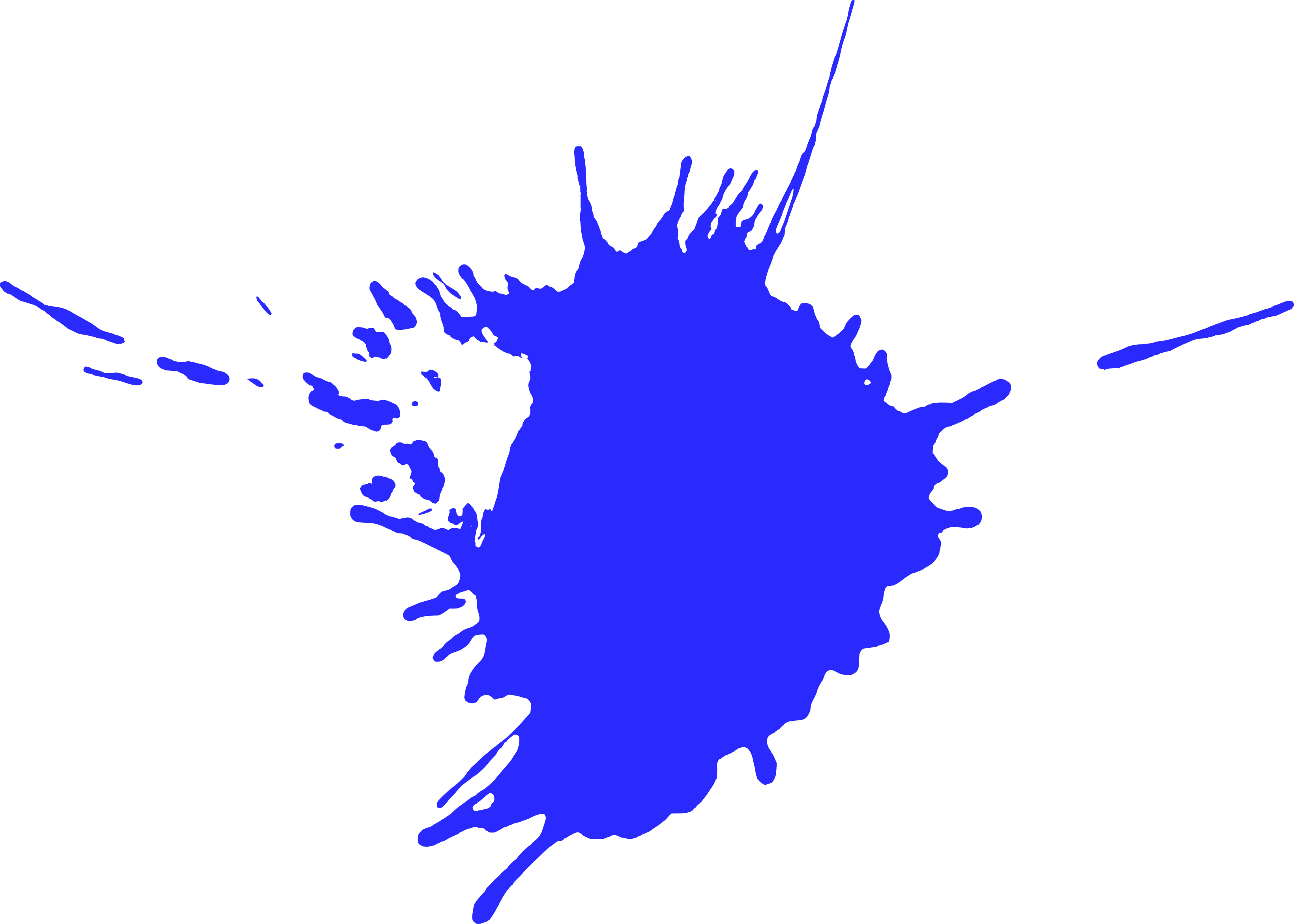 10 Blue Paint Splatters - Salpicadura De Pintura Azul (3279x2342), Png Download