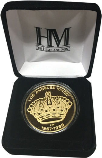 La Kings 50th Anniversary Queens Crown Gold Minted - Highland Mint (450x600), Png Download
