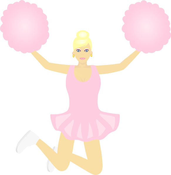 Cheerleader Clipart Frpic - เชียร์ ลีดเดอร์ การ์ตูน Png (582x597), Png Download