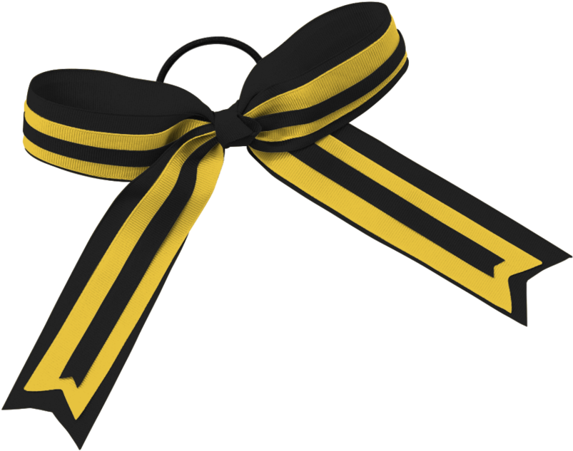 Bow Coloring Pages Photo High Definition Tie Hunting - Alleson Black/grey Cheer Leaders Hype Hair Bows One (853x1024), Png Download