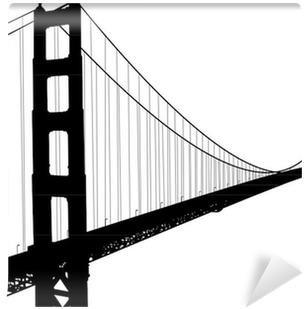 Silhouette Of Golden Gate Bridge Self-adhesive Wall - Golden Gate Bridge (400x400), Png Download