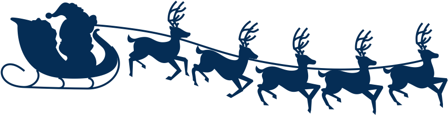 Santa Is On His Way - Happy Holidays Express Card (960x280), Png Download