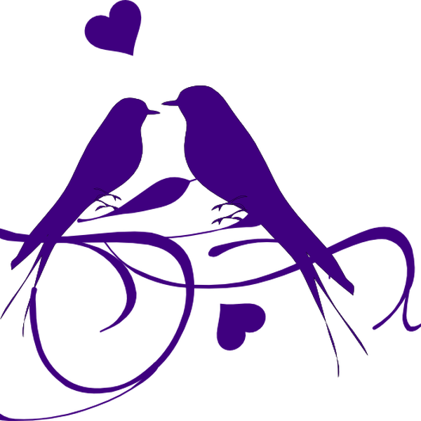 Purple Chandelier Silhouette - Bird Silhouette (600x600), Png Download