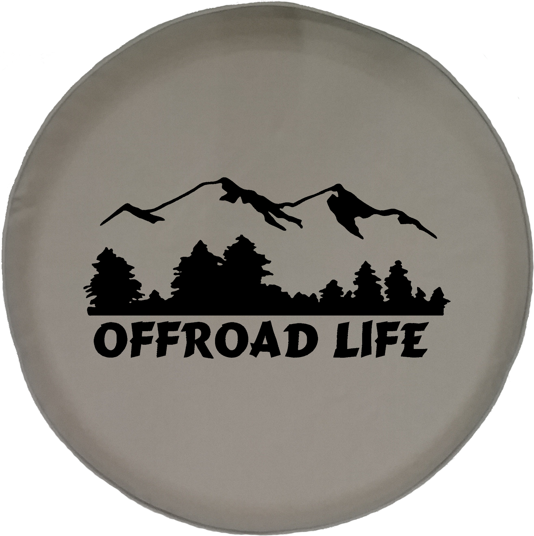 Offroad Life Mountains Tree Wildlife Scenery Offroad - Black And White Mountain Clip Art (1768x1777), Png Download