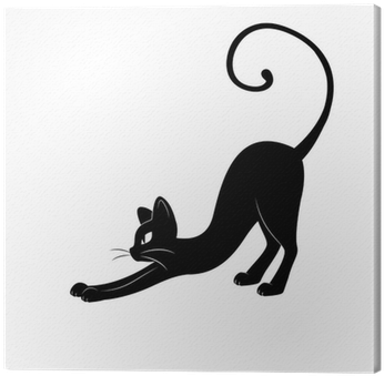 Black Cat Drawing (400x400), Png Download