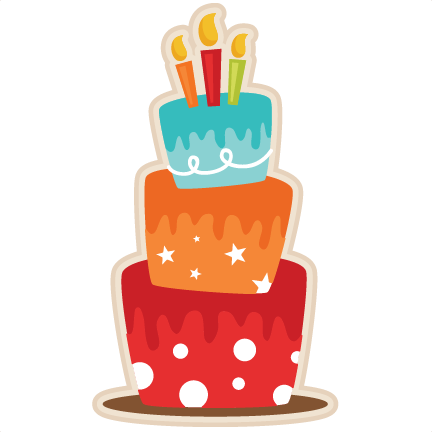 Birthday Cake Svg Scrapbook Cut File Cute Clipart Files - Orange Birthday Cake Clip Art (432x432), Png Download