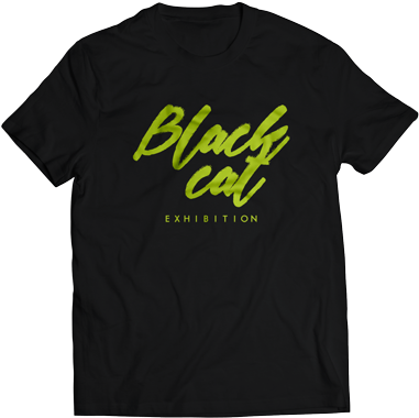 Black Black Cat Silhouette Logo - T-shirt (600x450), Png Download