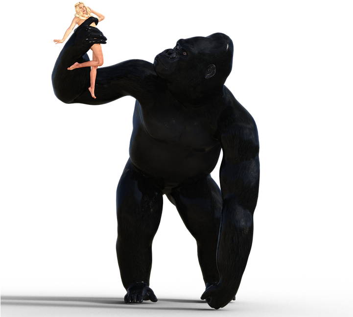 King - King Kong Animation Png (500x500), Png Download