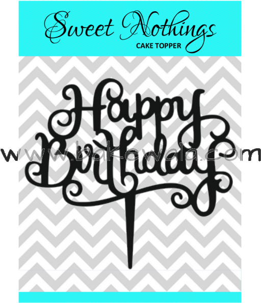 20x Glitter Paper Happy Birthday Letter Cake Cupcake (600x600), Png Download
