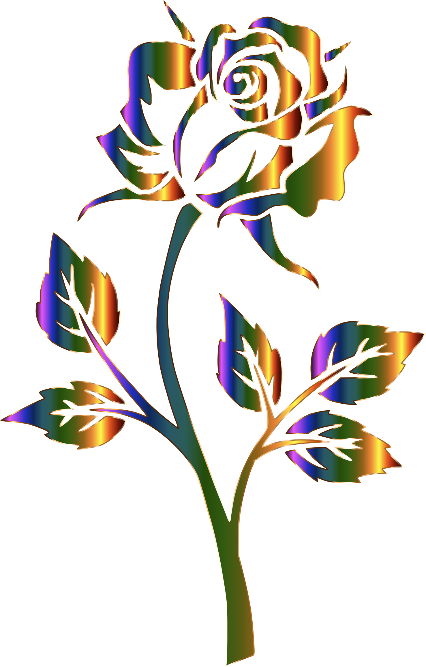 Clipart - Flower Image Outline Png (1477x2310), Png Download