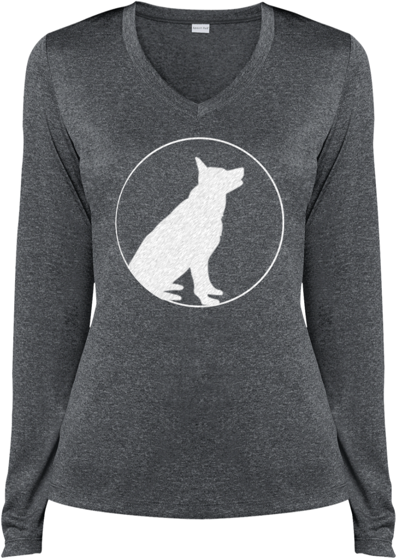 German Shepherd Si Sport Tek Ladies' Ls Heather Dri - Soft Dachshund Warm Dachshund Little Ball Of Fur Happy (1155x1155), Png Download