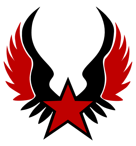 Professional Blank Logo Png Free Download - Logo Red Black White Star (558x598), Png Download